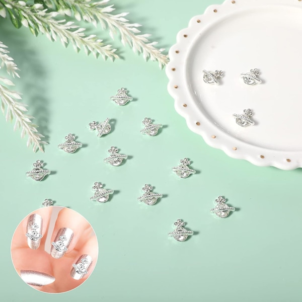 20 kpl Planeetta Kynsikoristeita, 3D Kynsitekojalokiviä Zirkoni Seos Manikyyri Korut Söpö Glitter Kynsitarvike