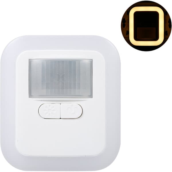 LED-nattlampa med rörelsesensor, 2,4W Kvadratisk version, Fjärrkontroll