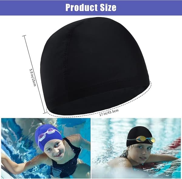 2 stk badehetter basseng voksne svømming badehetter myk polyester