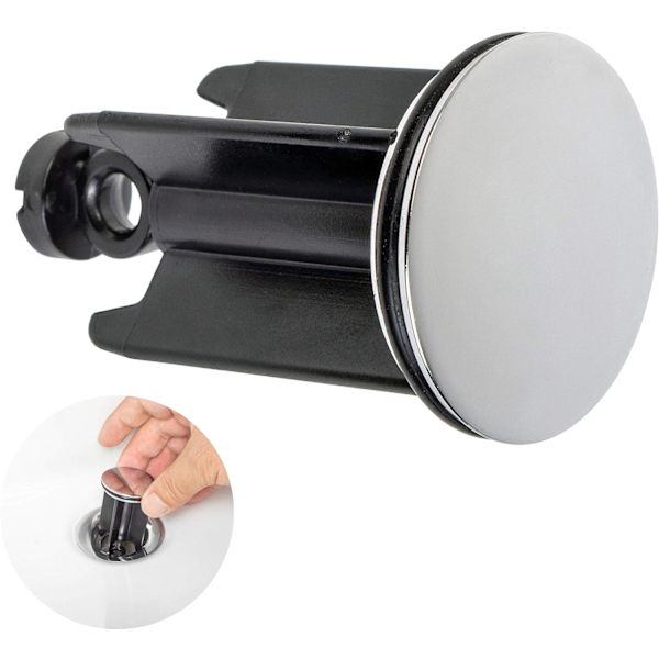Universal Badrumsvask Stompare Ø 40 mm, Krom Avloppsplugg, med