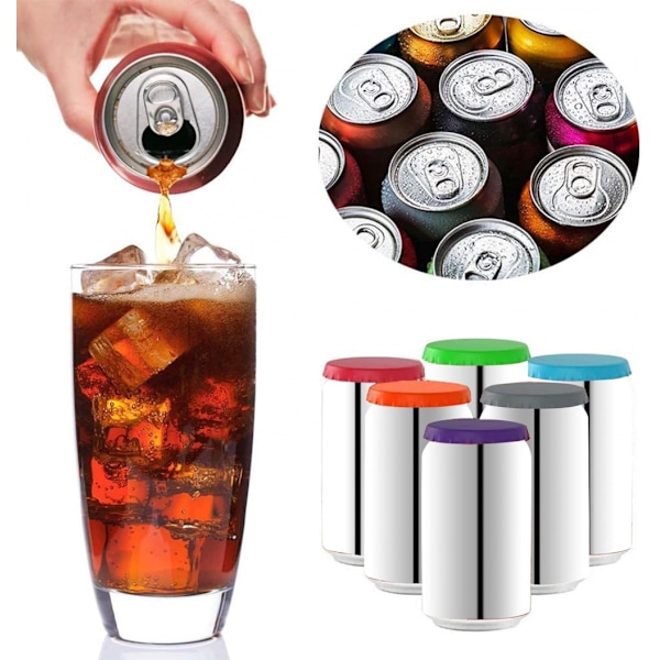 6 stk. Silikone Forsegling Ølflaske Propper, Lækagesikre Genanvendelige BPA-fri Forseglingslåg til Øl, Juice, Cola, Drikkevarer