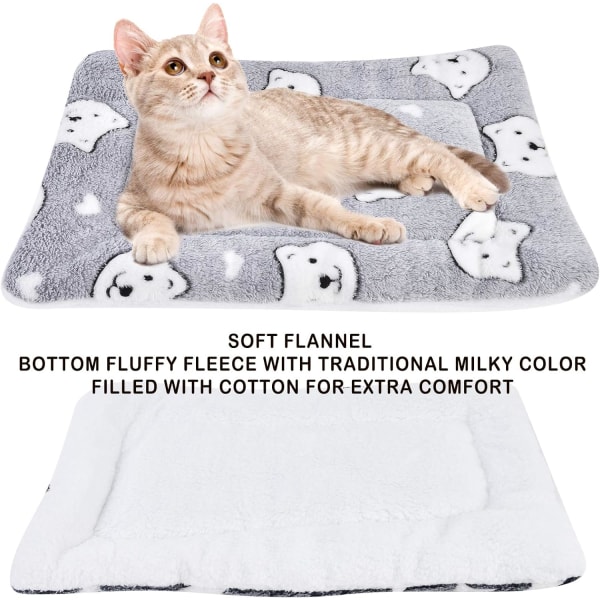 Blødt varmt flannel varmt tæppe, tykt hundetæppe, kattemåtte (49*32
