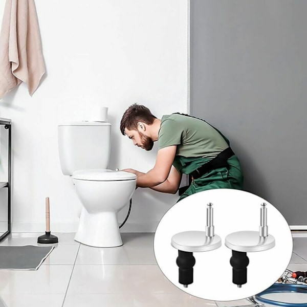 Sett med 2 universelle toalettsetefester hengslet toalettlokk toalettlokkfester,