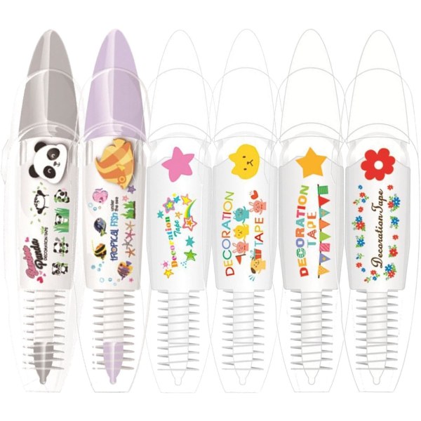 6 kpl Animal Decorative Push Pen, Uusi Tee-se-itse-pitsikoristeet