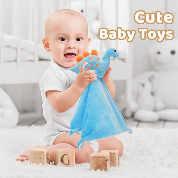(Dinosaur) Baby Blød Trygheds Klud Baby Kæle Legetøj Plysdyr Klud Baby Komfort Håndklæde Spiselig Beanie Plys Do