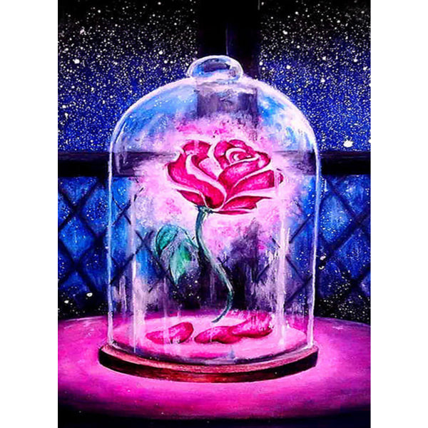 30x40cm Käsintehty 5D Art Diamond painting - Rose couvre - fleur po