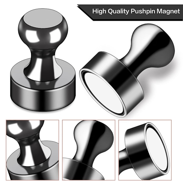 12 kpl Jääkaappimagneetteja, Jääkaappimagneetteja, Vahvoja Valkotaulumagneetteja, Magneettisia Push-nauloja, Vahvoja Metallimagneetteja Jääkaappiin, Valkoisia