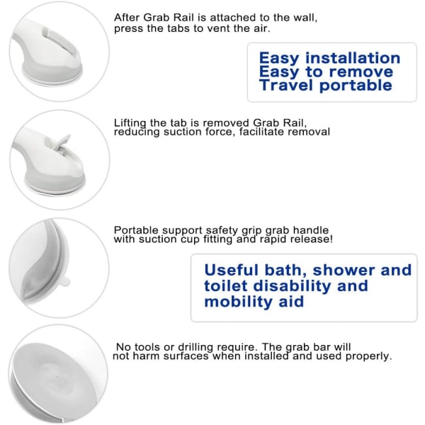 Imukuppikahva - Kylpyhuoneen tukikahva - Kannettava turva