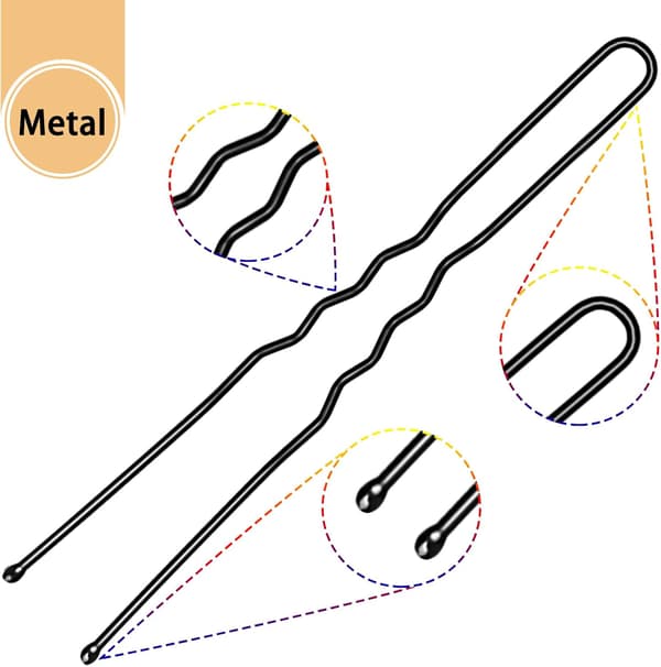 7 cm hårklemmer 50 stk U - hårklemmer (sort) g