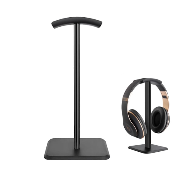Hodemmontert hodetelefonstativ svart, aluminium skrivebordslegering headset displaystativ