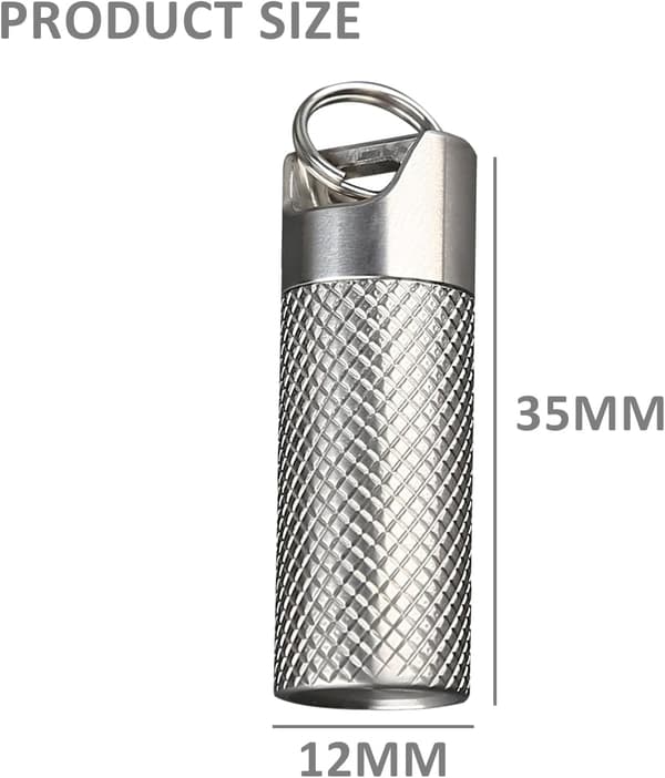 1 kpl (3,5 x 1,2 cm) Titaani Mini Psycho Pill Box - Pill Box -