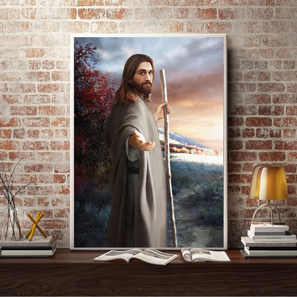 30x40cm/12x16in DIY-målning av Numbers Jesus Painting Canvas Pai