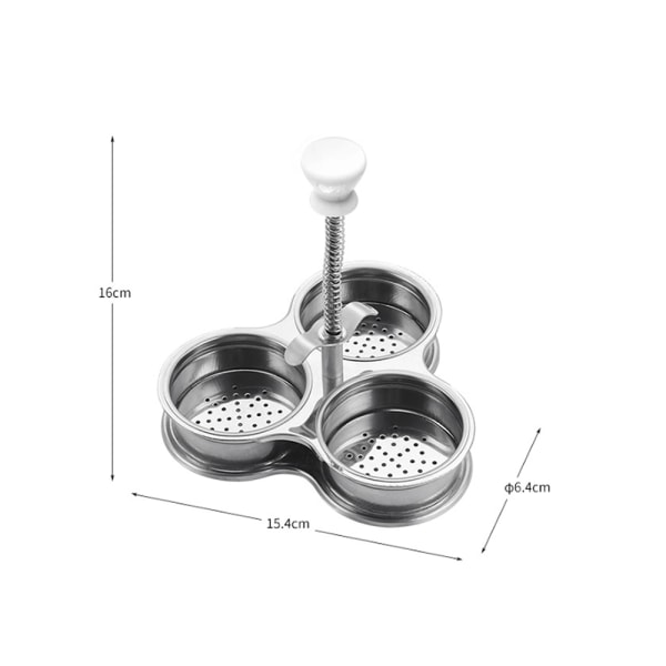 1-delars äggkokare i rostfritt stål, äggkokare för pocherade ägg
