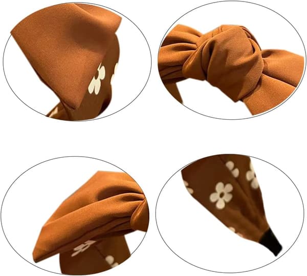 (Blomst) 3 stk. Hårbøyler for damehår Boho Wrap Sløyfe Mote Hårbånd Elastisk Twist Hår