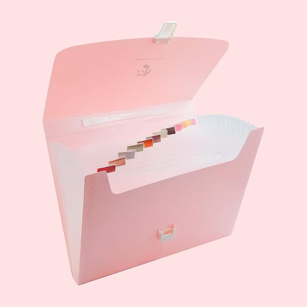 4-pack utdragbara mappar med 13 fickor