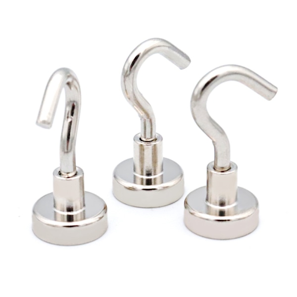 10-pack Magnetiska Krokar, 10kg+ Stark Magnet med Kylskåpskrok, Tung