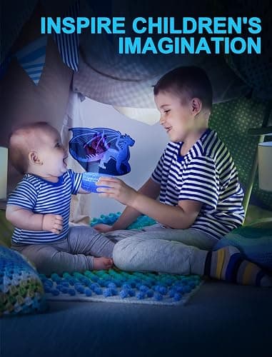 Vinget dinosaur nattlys for barn, 3D fantom nattlys, 1