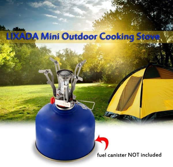 Bærbar Mini Gasskomfyr Sammenleggbar Lettvekts Gasskomfyr for Camping