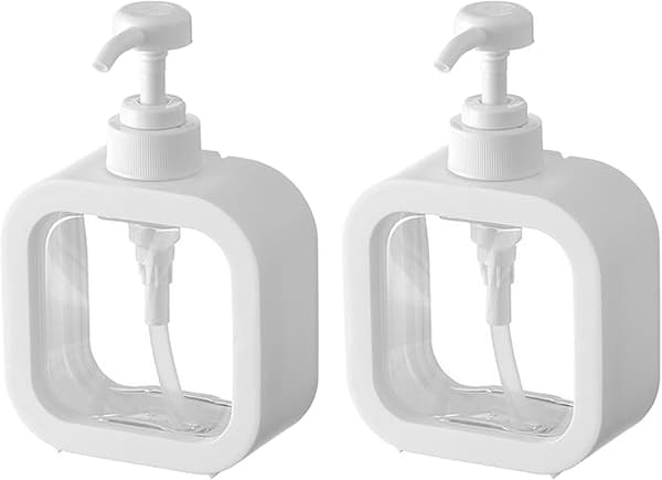 2 stk. flydende sæbedispenser køkkensæbedispenser shampoo og brusegeldispenser, sæbedispenser, til køkken, bruser (300 ml)