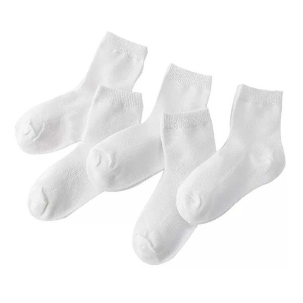 12-pack Unisex Barnstrumpor för Skolan (10+): Andningsbara, Hållbara och