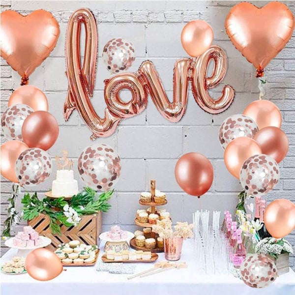 Latex ballon romantisk bryllup kærlighed folie balloner bryllup proposa