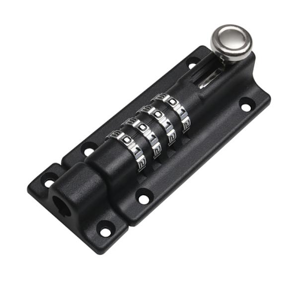 (Musta, 122mm) Digitaalinen yhdistelmälukko, 4-numeroinen liukuva lukittava ruostumaton teräs