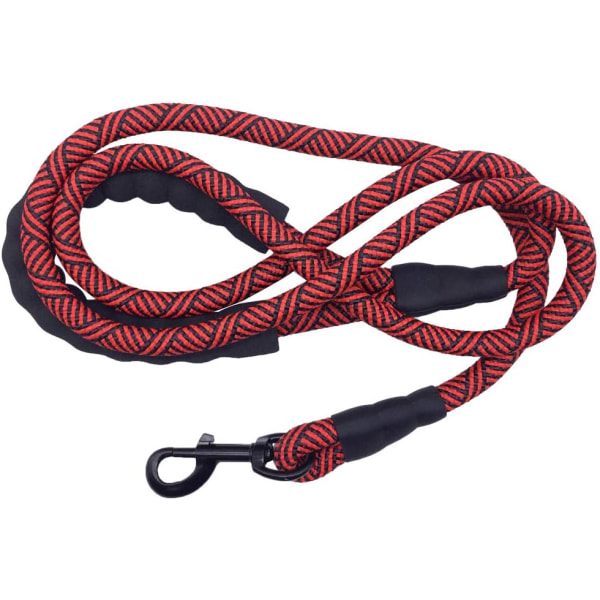 Robust Hundelead i Tov, 5ft Nylon Hundefører, Blød Polstret Greb