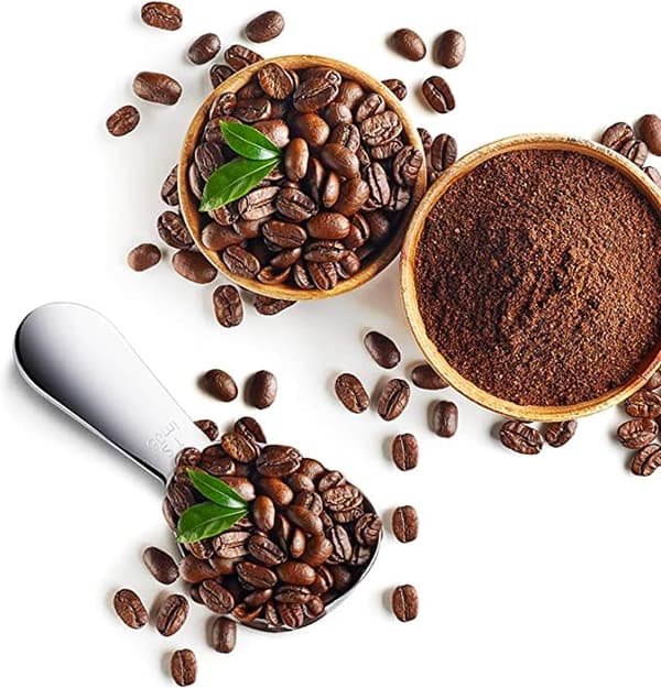 2 stk kaffemåleskjeer i rustfritt stål, rustfritt stål