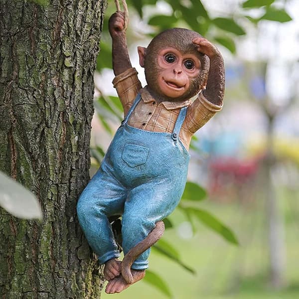 Hengende harpiks klatreape statue hage dyr S
