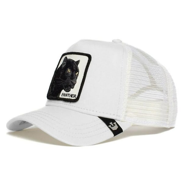 Mesh Cap Summer Baseball Cap Trucker Cap visor cap Panther White