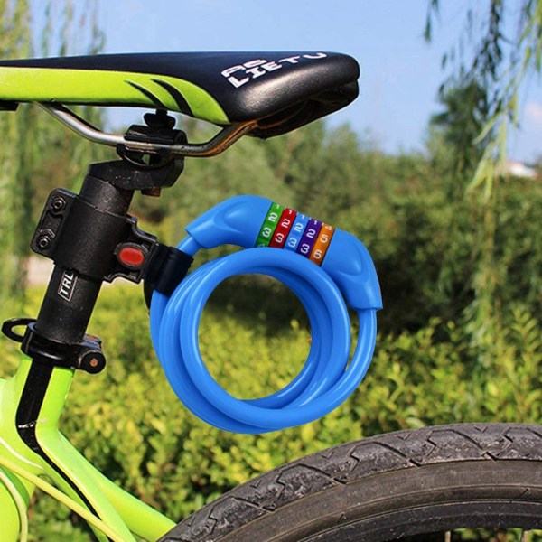 Kombinerat kedjelås cykellås med nummerkod 12 mm cykel
