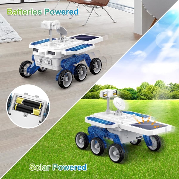 DIY-leksaksbil Solar Mars Exploration Car Science Building Toy Kit,