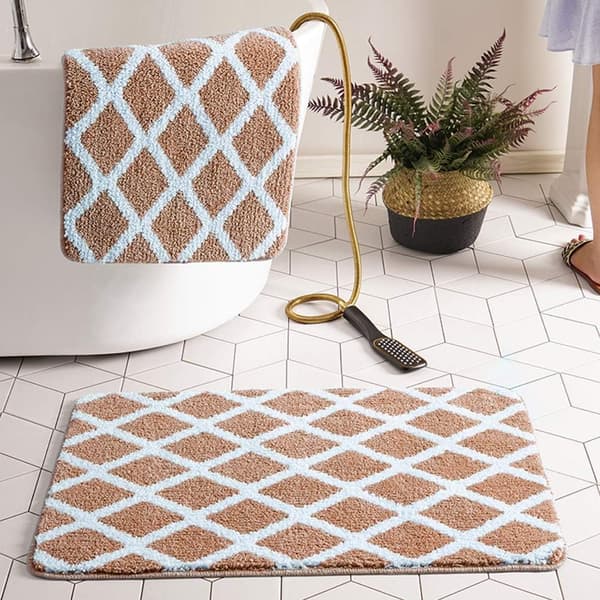 Ekstra myk mikrofiber badematte, sklisikker og vannabsorberende, Mac