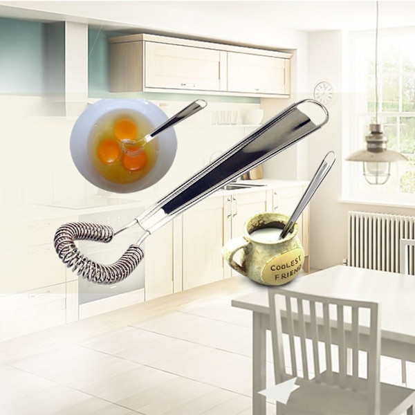 Bästa rostfria stålredskap Mini Visp Handmixer Mjölkskummare