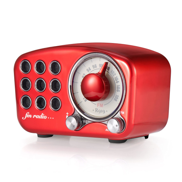Retro Radio Bluetooth-högtalare, Vintage Radio Greadio FM-radio med