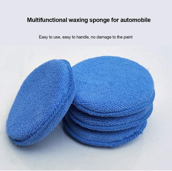 Poleringssvamp, 10 stk 125 mm mikrofiber voksapplikatorsvamp