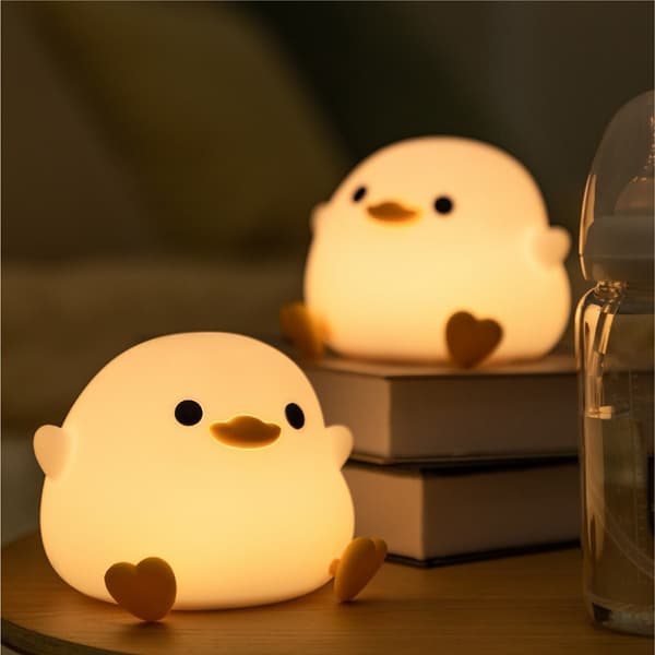 1 stk. LED Sød Anden Natlys, Sød Anden Lys med Timer, Si
