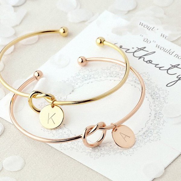 2 st roséguld kärleksknutsarmband för kvinnor charm armband b