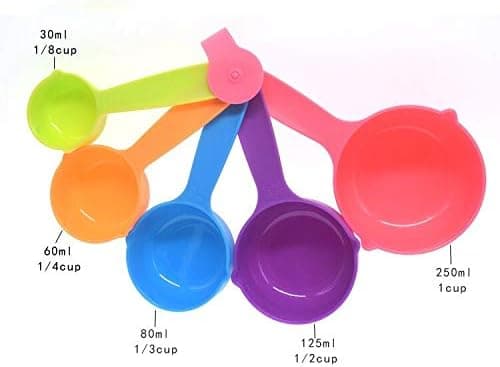 Set med 10 Mätmått Plast Mätmått och Koppar Kitc