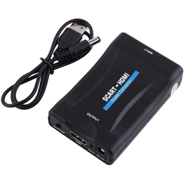 Scart till HDMI-omvandlaradapter HDMI-adapter 1080p TV-omvandlare