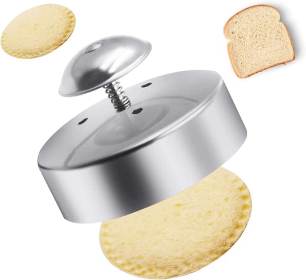 Sandwichkutter og forsegler for barn, 3,7 tommer rund rustfritt stål