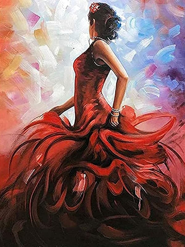 30x40cm 5D Diamantkunst Danser, DIY Diamantmaleri Kit for Voksne