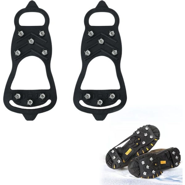 1 pair (8 teeth, M (34-40)) anti-slip crampons for shoes, anti-sl