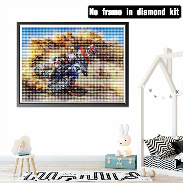 30x40cm 5D Diamantkonst Racing, DIY Diamantmålning Kit för Vuxna