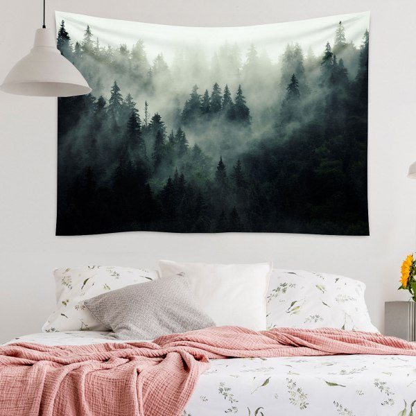 Non-woven väggmålningstapet Skog dimma Modern fleece vardagsrum Be