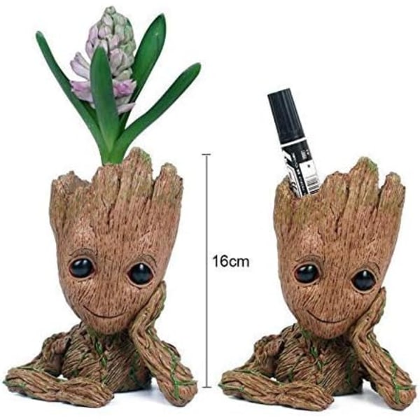 Baby Groot blomsterpotte - figur til planter og kuglepenne - perfekt som