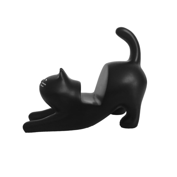 Black Cat Smartphone Stand Holder til skrivebord，Justerbar bordtelefon