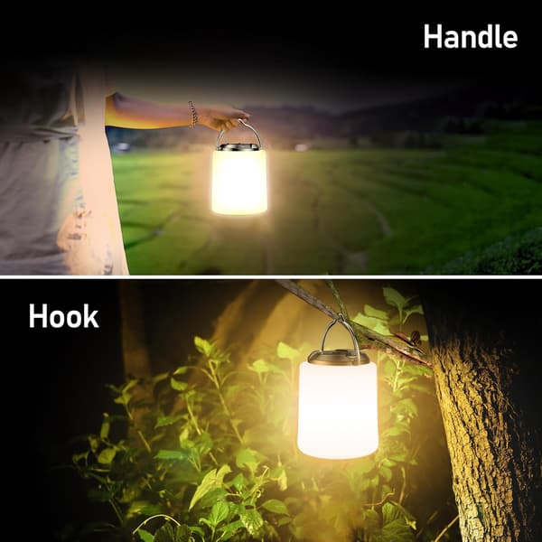 1 stk Campinglanterne, Oppladbar LED-lampe for Camping