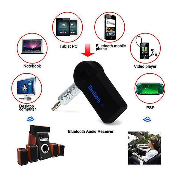 3,5 mm USB Trådløs Bluetooth Modtager til Mic Aux Stereo Lyd Mu