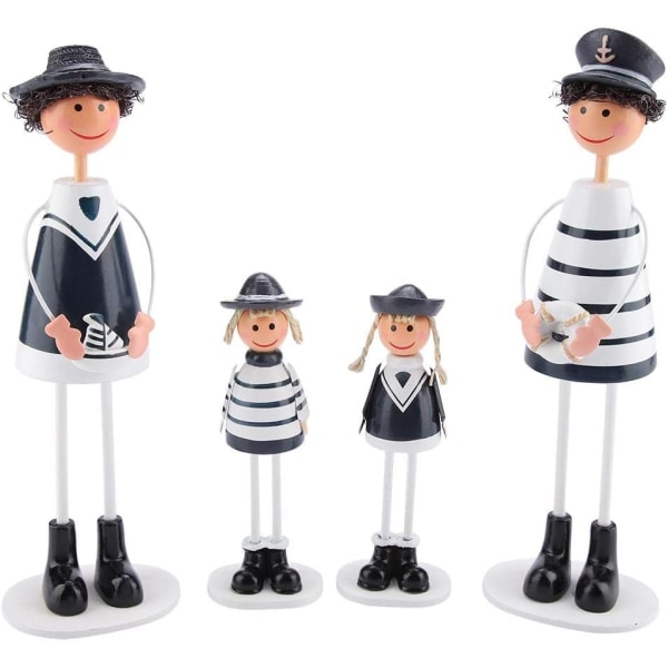 Miniaturer hele familien statuer Marine stil design træ figurer